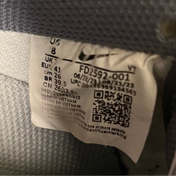 Nike Air Force 1 '07 LV8 Low Split - Light Silver Deep Royal size 8 - Picture 6 of 6